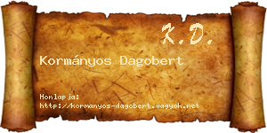 Kormányos Dagobert névjegykártya